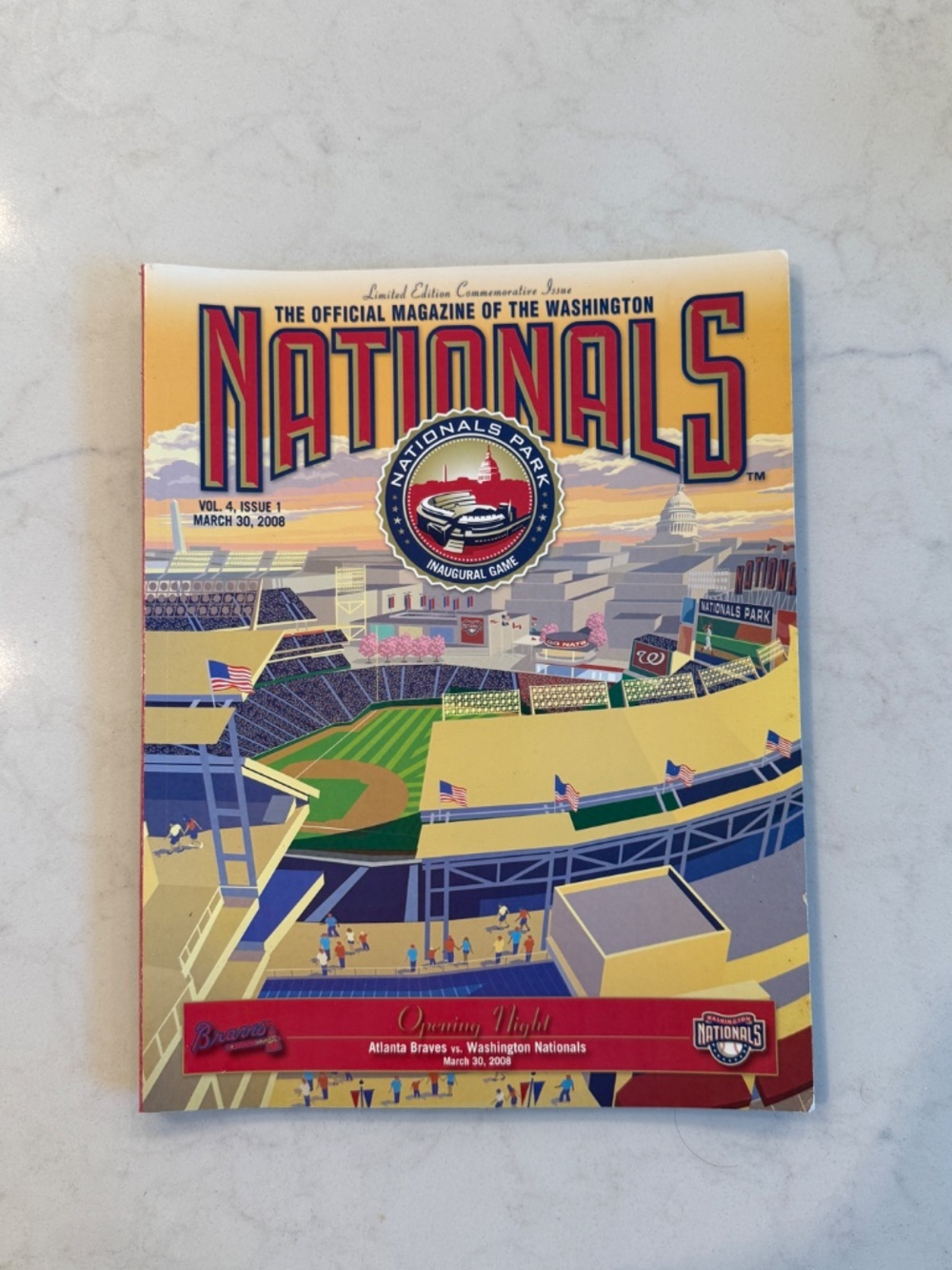 Washington Nationals inaugural Game at Nationals Park 2008 MLB Program